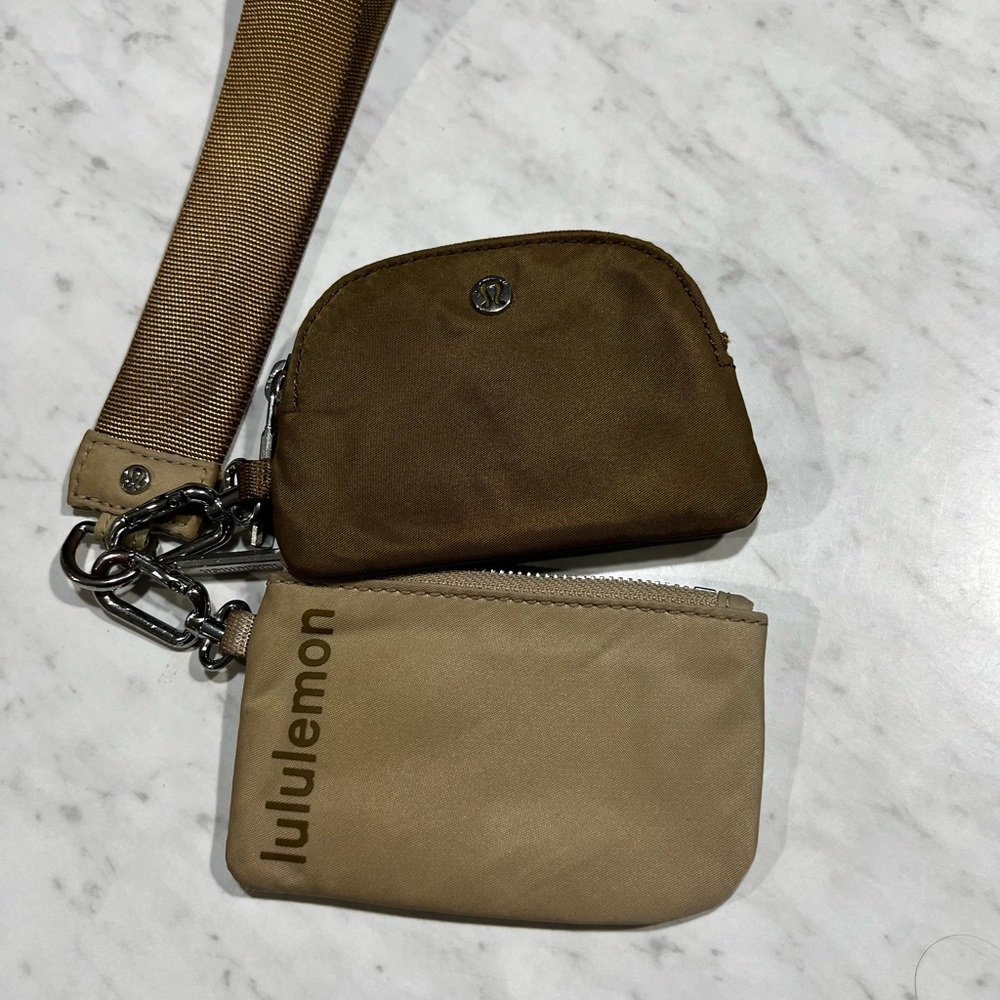 lululemon athletica Brown and Tan Clutch Set